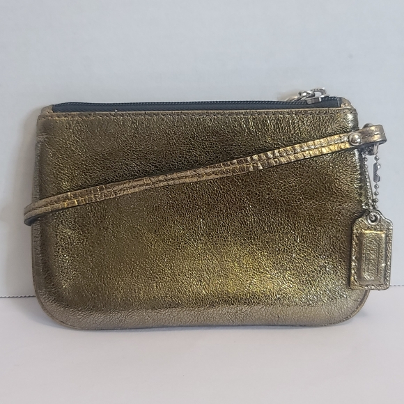 Coach Handbags - Coach Metalic Gold Wristlet